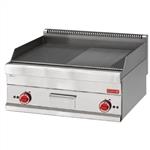 Gastro-M elektrische bakplaat 1/2 gegroefd 1/2 glad 650 lijn