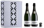 Ferrari, Witte Metalen Gift box + 2 flessen Brut + Ferrari Stopper