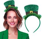 St. Patrick'S Day Haarband Met Hoed Glitter
