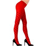 Lieveheersbeestje Panty Rood Zwart