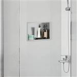 vidaXL Douche Niche Zilver 30 x 20 x 9.5 cm Roestvrij staal