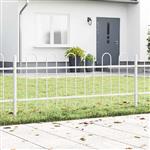 vidaXL Tuin Hek Wit 1.7 x 0.6 m Poedergecoat staal