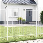 vidaXL Tuin Hek Wit 1.7 x 1.5 m Poedergecoat staal