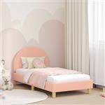 vidaXL Bedframe voor kinderen met hoofdbord Roze 80 x 160 cm