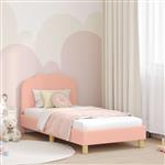 vidaXL Bedframe voor kinderen met hoofdbord Roze 80 x 160 cm