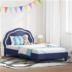 vidaXL Bedframe voor kinderen met hoofdbord Politieblauw 90 x 190 cm