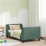 vidaXL Bedframe voor kinderen met hoofdbord Zeegroen 80 x 160 cm