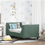 vidaXL Peuterbedframe met hoofdbord Zeegroen 70 x 140 cm Fluweel