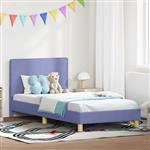 vidaXL Bedframe voor kinderen met hoofdbord Jeans Blauw 90 x 190 cm