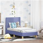 vidaXL Peuterbedframe met hoofdbord Jeans Blauw 70 x 140 cm Stof