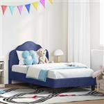 vidaXL Bedframe voor kinderen met hoofdbord Politieblauw 80 x 160 cm