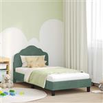 vidaXL Bedframe voor kinderen met hoofdbord Zeegroen 80 x 160 cm