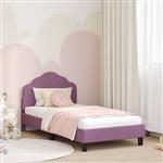 vidaXL Bedframe voor kinderen met hoofdbord Paars 80 x 160 cm Fluweel