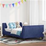 vidaXL Bedframe voor kinderen met hoofdbord Politieblauw 90 x 200 cm