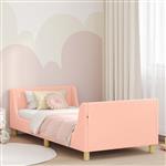 vidaXL Bedframe voor kinderen met hoofdbord Roze 90 x 190 cm