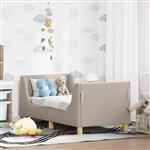 vidaXL Peuterbedframe met hoofdbord Lichtgrijs 70 x 140 cm Schapenstof