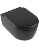 Toilet Villeroy & Boch Skyla Combipack met Zitting 49x36x35 cm TwistFlush Pure Black CeramicPlus