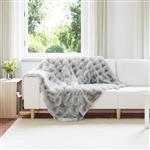 vidaXL Neppels Konijnenbont Deken Olite Grijs 130 x 150 cm Polyester