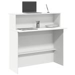 vidaXL Receptiebalie wit 100x50x103,5 cm bewerkt hout