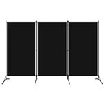 vidaXL Kamerscherm met 3 panelen 260x180 cm zwart