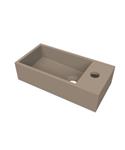 Fontein Arcqua Flair 36x18x9 cm met Kraangat Rechts Mat Truffel