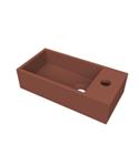 Fontein Arcqua Flair 36x18x9 cm met Kraangat Rechts Mat Terracotta