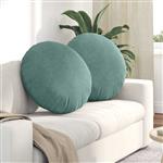vidaXL Zitkussens 2 stuks Zeegroen Ø 40 x 13 cm Fluweel