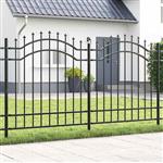 vidaXL Tuin Hek Grijs 165 cm Poedergecoat staal