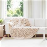 vidaXL Neppels Konijnenbont Deken Olite Beige 150 x 220 cm Polyester