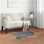 vidaXL Nep Konijnenbont Tapijt Olite Antraciet 60 x 90 cm Polyester