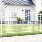 vidaXL Tuin Hek Wit 165 cm Poedergecoat staal