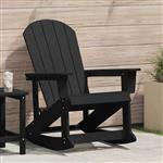 vidaXL Adirondack Schommelstoel Zwart 73.5 x 92 x 90cm HDPE