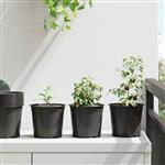 vidaXL Bloempot 50 pcs Zwart Ø 15 x 12.5 cm Kunststof