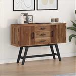 vidaXL TV-standaard met lade Bruin 110 x 30 x 75 cm Massief Teakhout