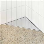 vidaXL 2 in 1 Driehoek Doucheafvoer Zilver 25 x 25 cm