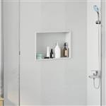 vidaXL Douche Niche Wit 45 x 30 x 9.5 cm Roestvrij staal