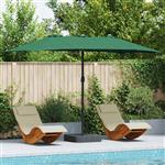 vidaXL Tuinparasol Groen 385 x 209 x 244 cm Stof