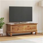 vidaXL TV-standaard met lade Bruin 110 x 35 x 40 cm Massief Teakhout