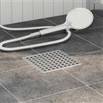 vidaXL 2 in 1 doucheafvoer Zilver 15 x 15 cm Roestvrij staal 304