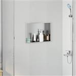 vidaXL Douche Niche Zilver 45 x 30 x 9.5 cm Roestvrij staal