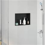 vidaXL Douche Niche Zwart 45 x 30 x 9.5 cm Roestvrij staal