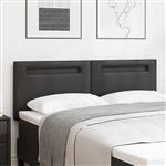 vidaXL LED Hoofdbord Zwart 160 cm Nep Leer