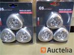 2 sets van 3 LED-lampen ontsteking door aanraking