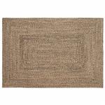 vidaXL Vloerkleden Rechthoekig Natuurlijk en Zwart 120 x 170 cm Jute