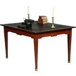 Hollandse 18e eeuwse werktafel Louis Seize ingelegd met wasdoek (No.351970)