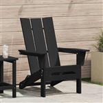 vidaXL Vouw Adirondack Stoel Zwart 80,5 x 74,5 x 92 cm HDPE