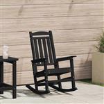 vidaXL Tuin Schommelstoel Zwart 92 x 70 x 108cm HDPE
