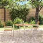 vidaXL Tuinstoel 2 pcs Olie naturel 56 x 54,5 x 87 cm Massief Teakhout