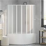 vidaXL Bad Scheidingswand Mat 168 x 140 cm Aluminium & PP Paneel