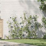 vidaXL Tuinhek 3 pcs Groen 112 x 40 cm Staal